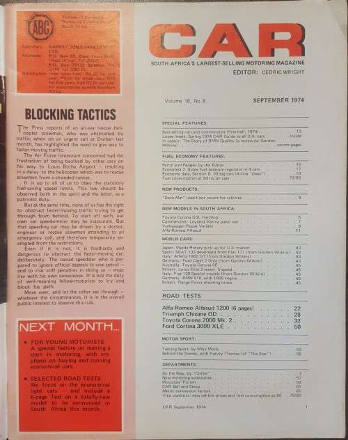 CAR Magazine September 1974