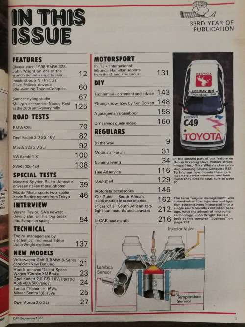 CAR Magazine South Africa September 1989