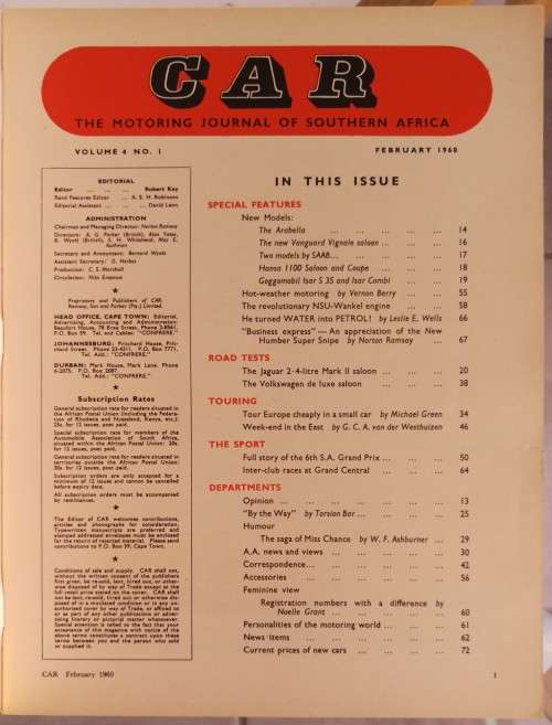 CAR Magazine February 1960