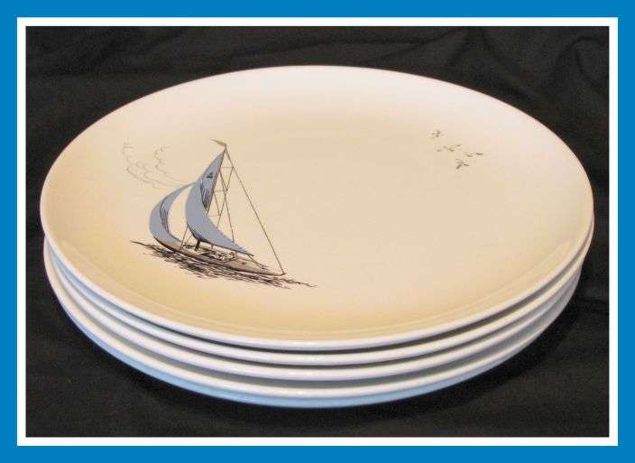 Lovely 5pc Regatta Plates by Palissy. Treat Yourself!