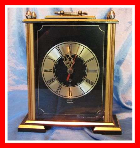 A Beautiful Gold And Black Mantle Clock! Have A Look!