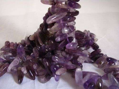 Natural 16" Amethyst Gemstone Beads! (10)