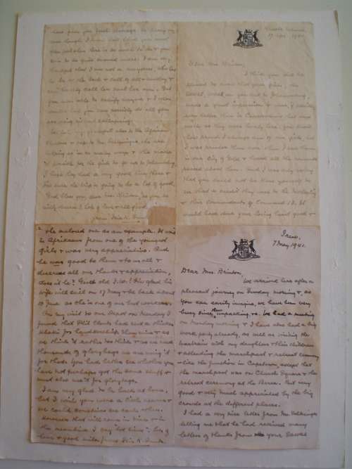 Two letters by Isie Smuts signed and dated