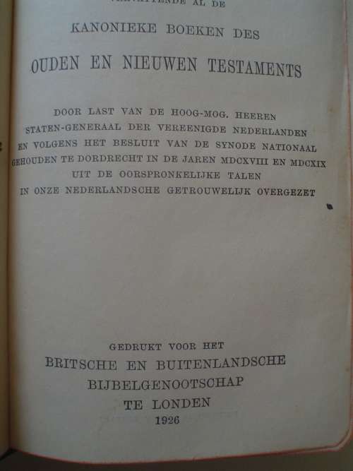 1926 Staten-Generaal Bijbel baie mooi