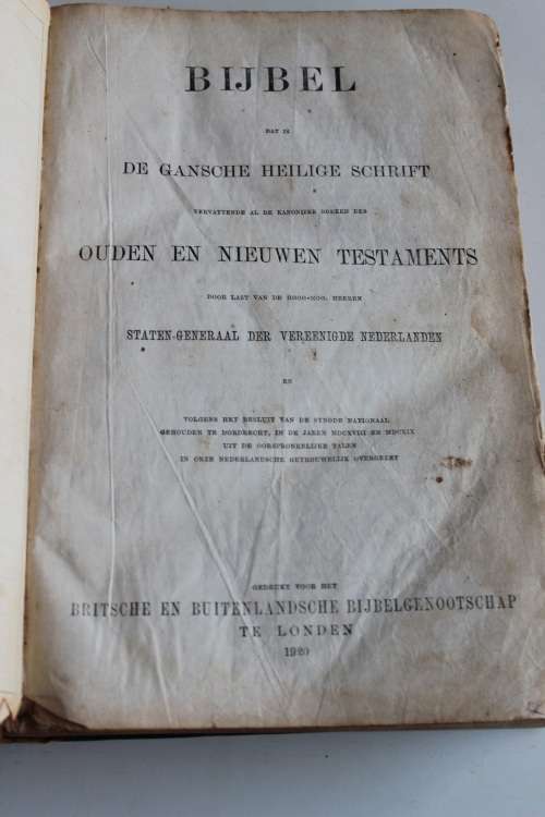 1920 Staten-Generaal Bijbel Bybel Bible