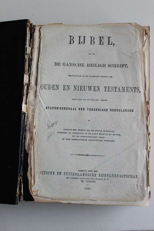 1900 Staten Generaal Bijbel Bybel Bible