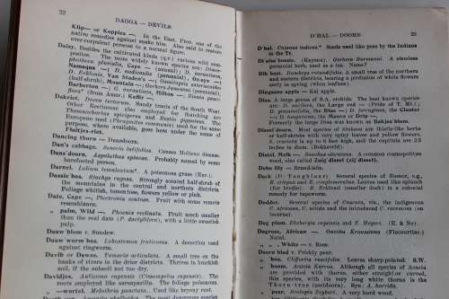 South African Dictionary of the Common Names of Plants - Marloth