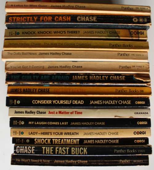 15 x James Hadley Chase books