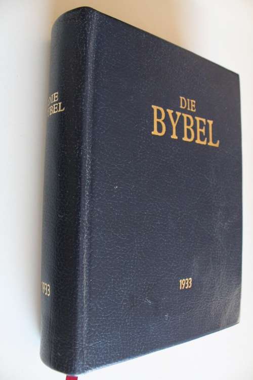 Egte 1933 eerste uitgawe Afrikaanse Bybel in leer herbind