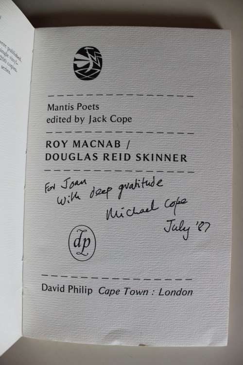 SIGNED: Roy Macnab and Douglas Reid Skinner | Editor Jack Cope
