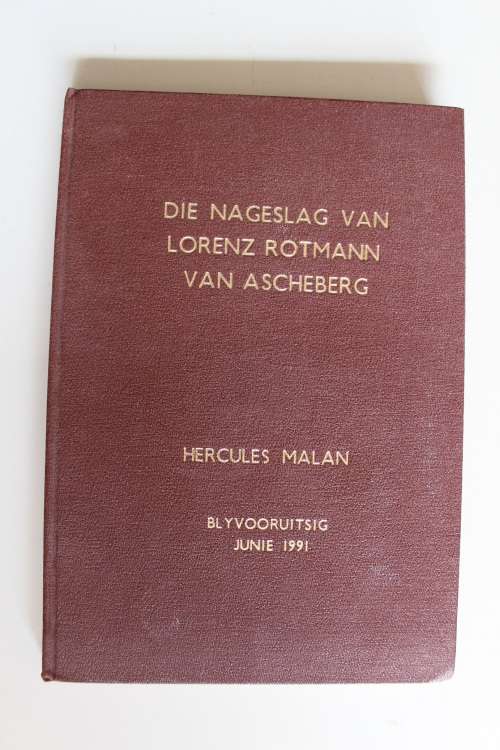 GETEKEN: Die nageslag van Lorentz Rothmann van Ascheberg - Herculus Malan