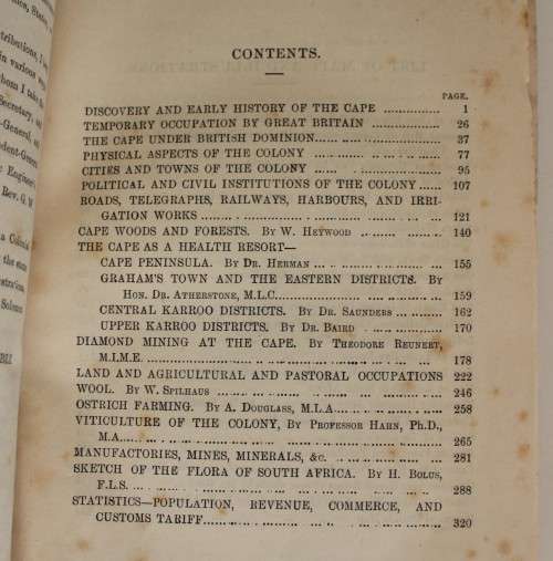 Noble, John (Edited by) Cape of Good Hope- Official Handbook. 1886