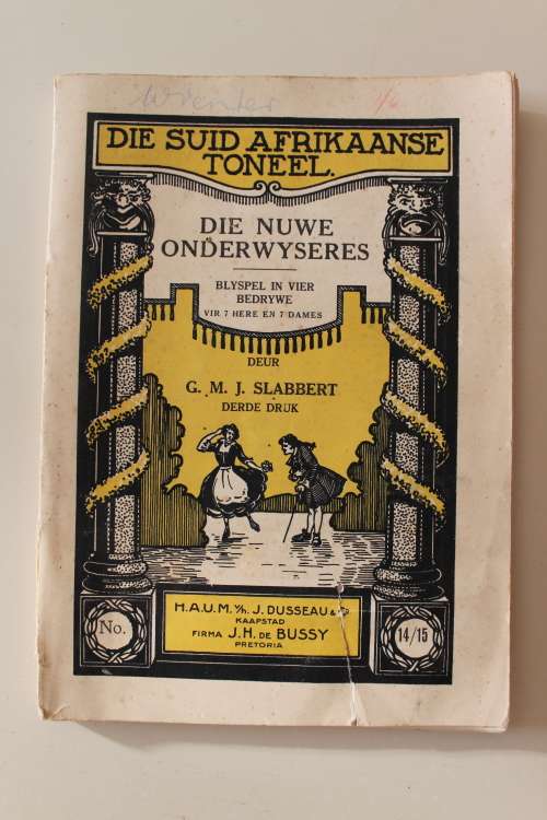 Die nuwe onderwyseres - Blyspel in vier bedrywe vir 7 here en 7 dames - Slabbert