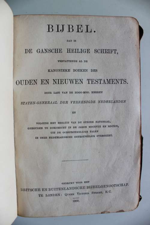 1900 Bijbel Staten-Generaal Bybel