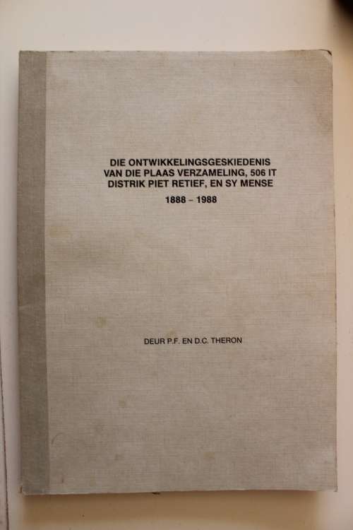 Die Ontwikkelingsgeskiedenis van die Plaas Verzameling, 506 IT, Distrik Piet Retief, en sy Mense 188