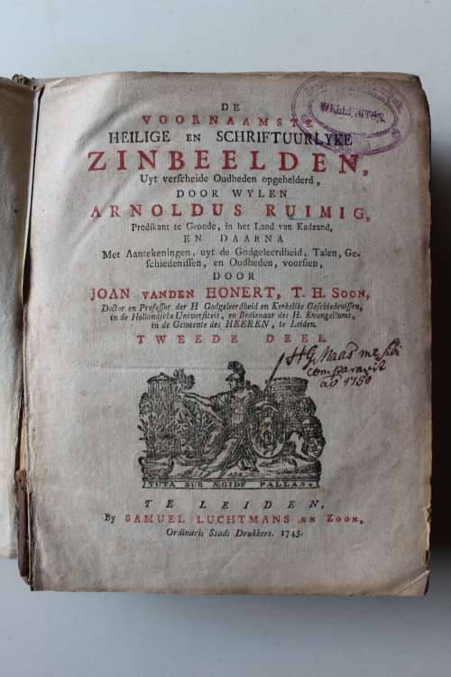 1745 - De voornaamsteHeilige en Schriftuurlyke Zinbeelden - Arnoldus Ruimig