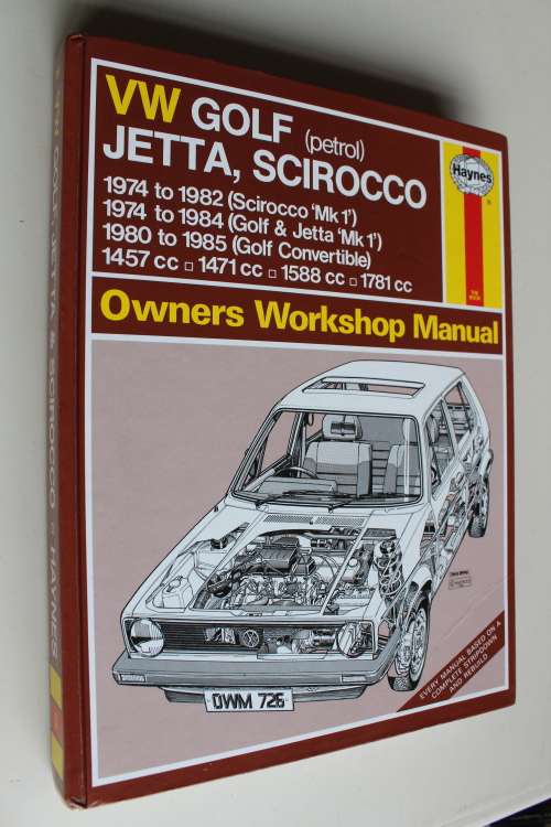 Haynes owners workshop manual VW Golf Jetta Scirocco petrol