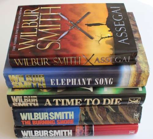Wilbur Smith - Assegai, Elephant song, Time to die, Burning shore, Leopard hunts darkness