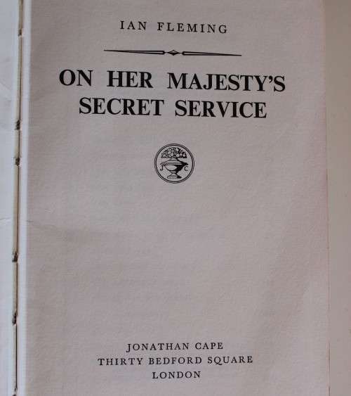 On Her Majesty's Secret Service - Ian Fleming - 1963 first edition