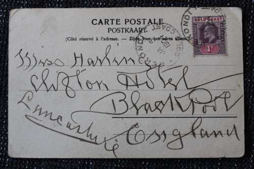 Postcard post card - Avenue Royale a Boma Congo