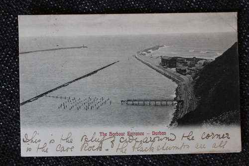 Vintage Postcard post card  - harbour entrance Durban