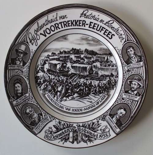 Vintage Royal Doulton Voortrekker Eeufees Bloedrevier plate