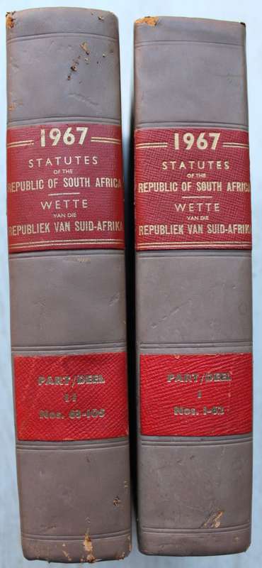 Statutes of the Republic of South Africa / Wette van die Republiek van Suid-Afrika  1967