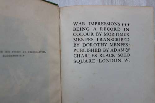 WAR SKETCHES IN COLOUR -  S. E. ST. LEGER   - Anglo-Boer War