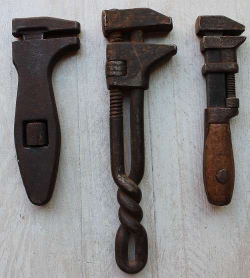 3 x Vice hand vice bankskroef -   vintage antique implements implimente