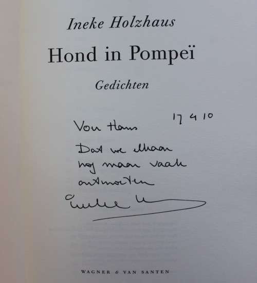 GETEKEN: Hond in Pompei Gedichten  - Ineke Holzhaus       Gedigte