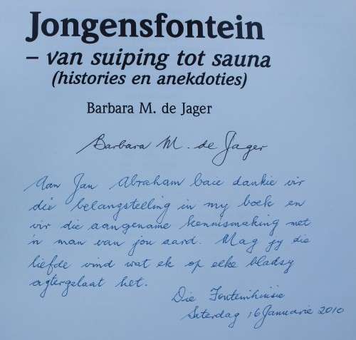 GETEKEN: Jongensfontein - De Jager