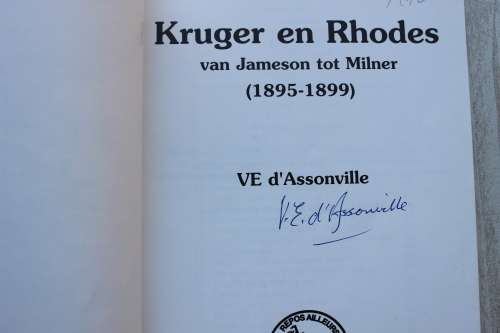 Kruger en Rhodes van Jameson tot Milner (1895-1899) - d`Assonville