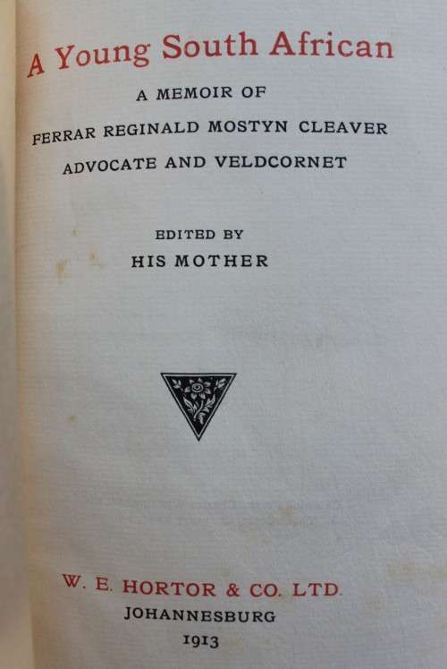 A YOUNG SOUTH AFRICAN - Mostyn Cleaver