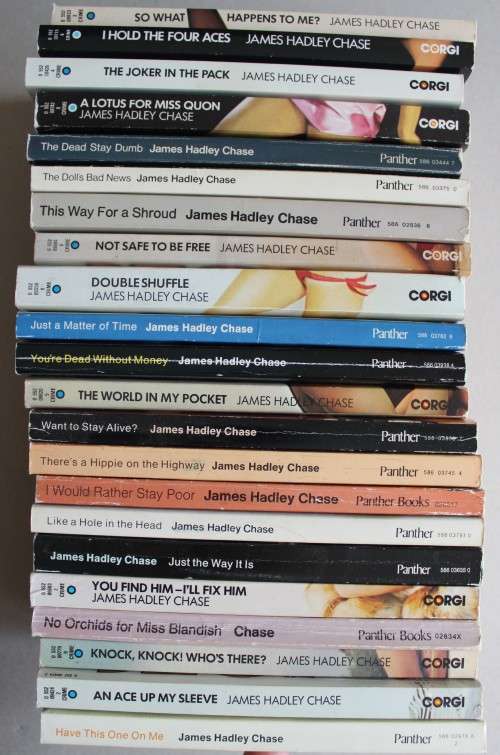 22 x James Hadley Chase paperbacks in very good condition