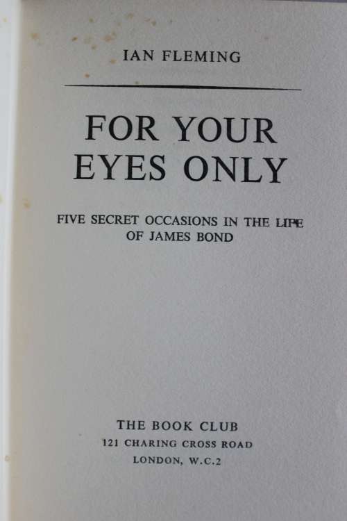 For your eyes only - Ian Fleming
