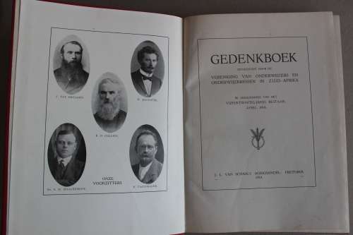 GEDENKBOEK uitgegeven door de Vereniging van Onderwijzers en Onderwijzeressen in Zuid-Afrika