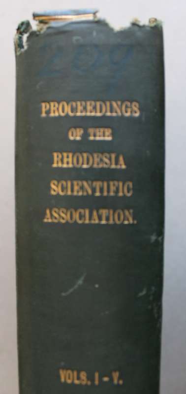 Rhodesia Scientific Association Classified List of the Proceedings of the Rhodesia Scientific Assoc