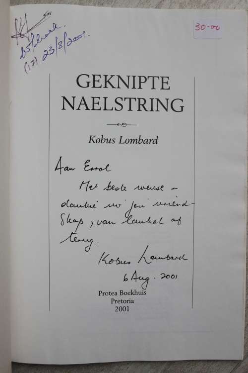 GETEKEN: Geknipte naelstring - Kobus Lombard