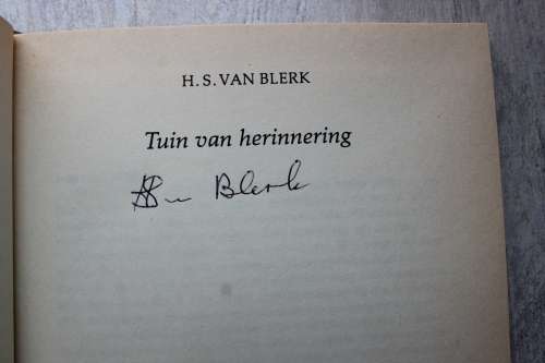 GETEKEN: Tuin van Herinnering - H S van Blerk