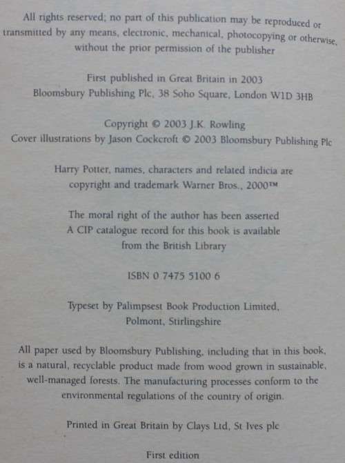 Harry Potter and the Order of the Phoenix - Rowling