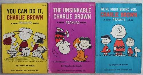 3 x Old Charlie Brown books - Charles M. Schultz