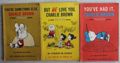 3 x Old Charlie Brown books - Charles M. Schultz