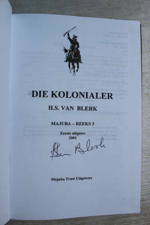 GETEKEN: Die Kolonialer - H S van Blerk  - Majuba reeks 3