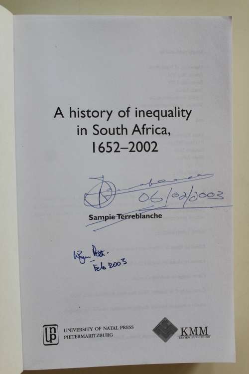 SIGNED: A History of Inequality in South Africa - Sampie Terreblanche