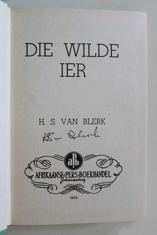 GETEKEN: Die Wilde Ier - H S van Blerk