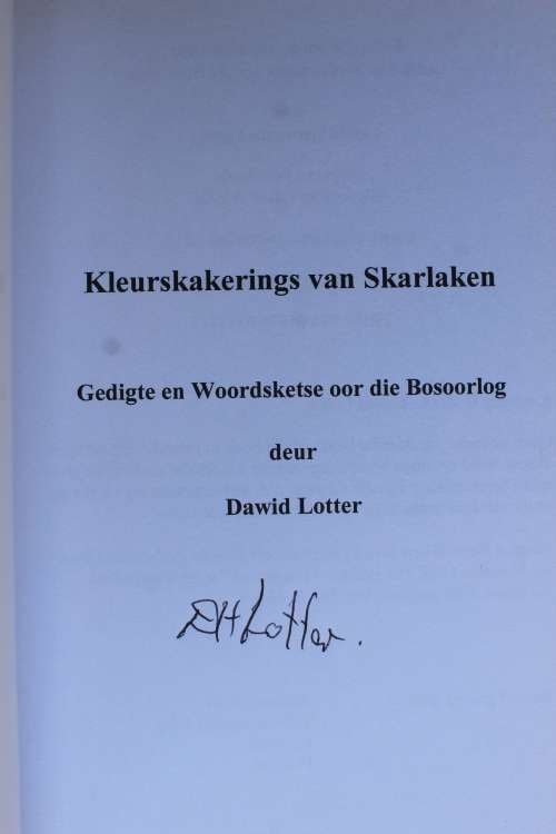 Kleurskakerings van Skarlaken - Dawid Lotter