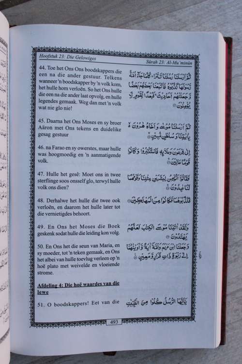 Die Heilige Qur`an (Vertaal in Afrikaans) deur Imam M.A. Baker - Heilige Koran