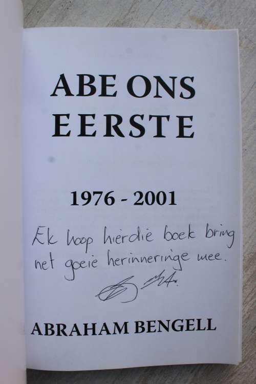 GETEKEN: Abe ons Eerste 1976-2001    - Abraham Bengell