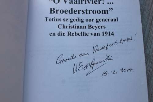 O Vaalrivier! Broederstroom  Rebellie van 2014 / V.E. dAssonville - GETEKEN
