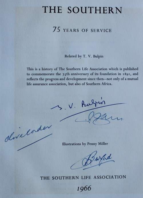 SIGNED: THE SOUTHERN - 75 Years of service. By TV Bulpin. Illustated by Penny Miller